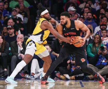 唐斯22+11哈特33分 尼克斯击败步行者4连胜